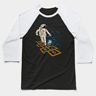 Funny playful Astronaut in space Baseball T-Shirt